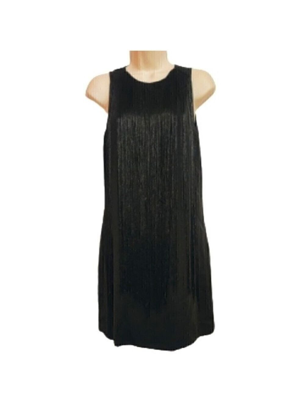 H&M Black Fringe Bodycon Dress Size 4